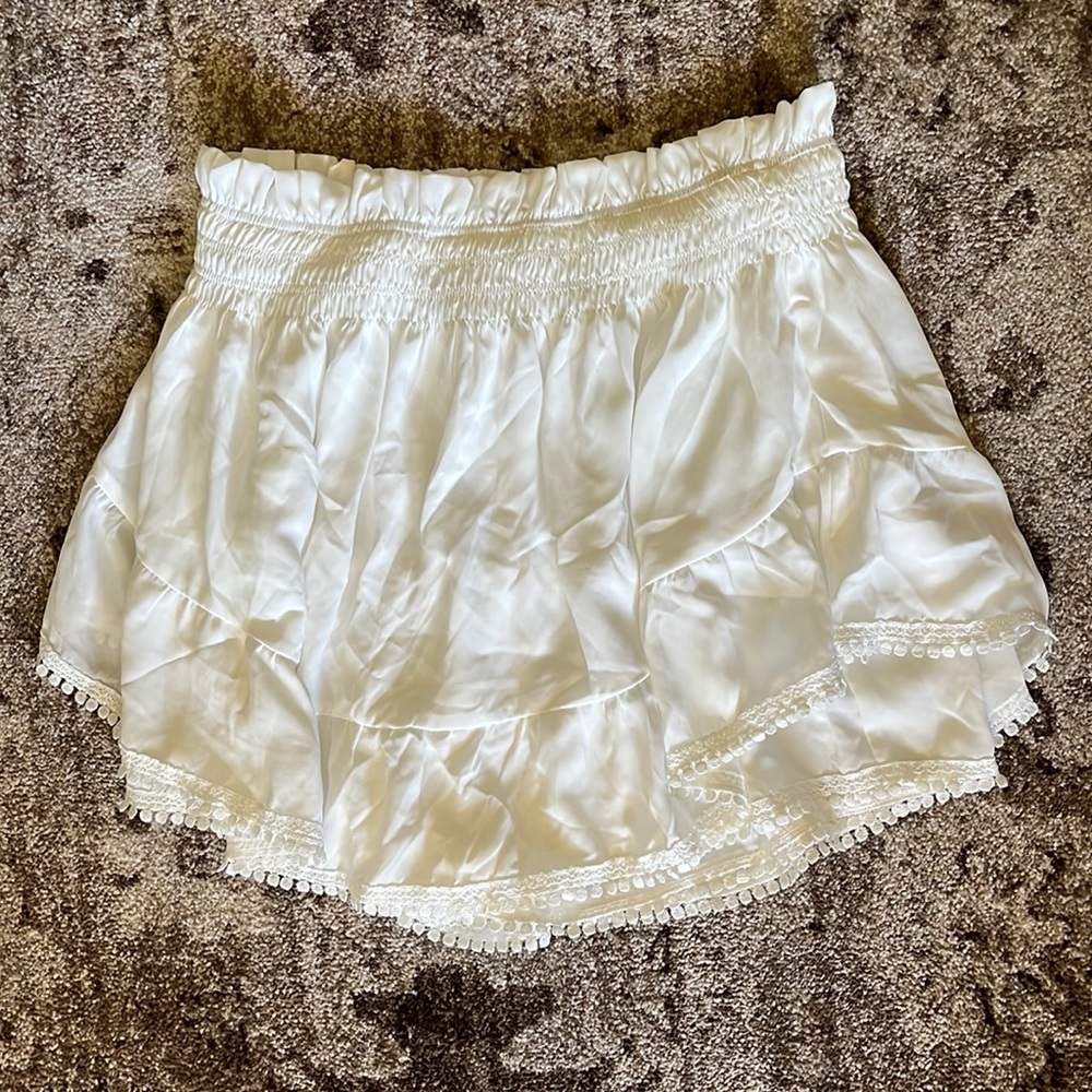 White ruffle skirt